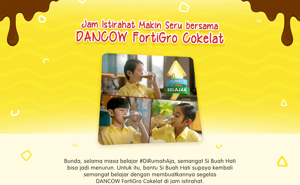 Jam Istirahat Seru dengan DANCOW FortiGro Cokelat