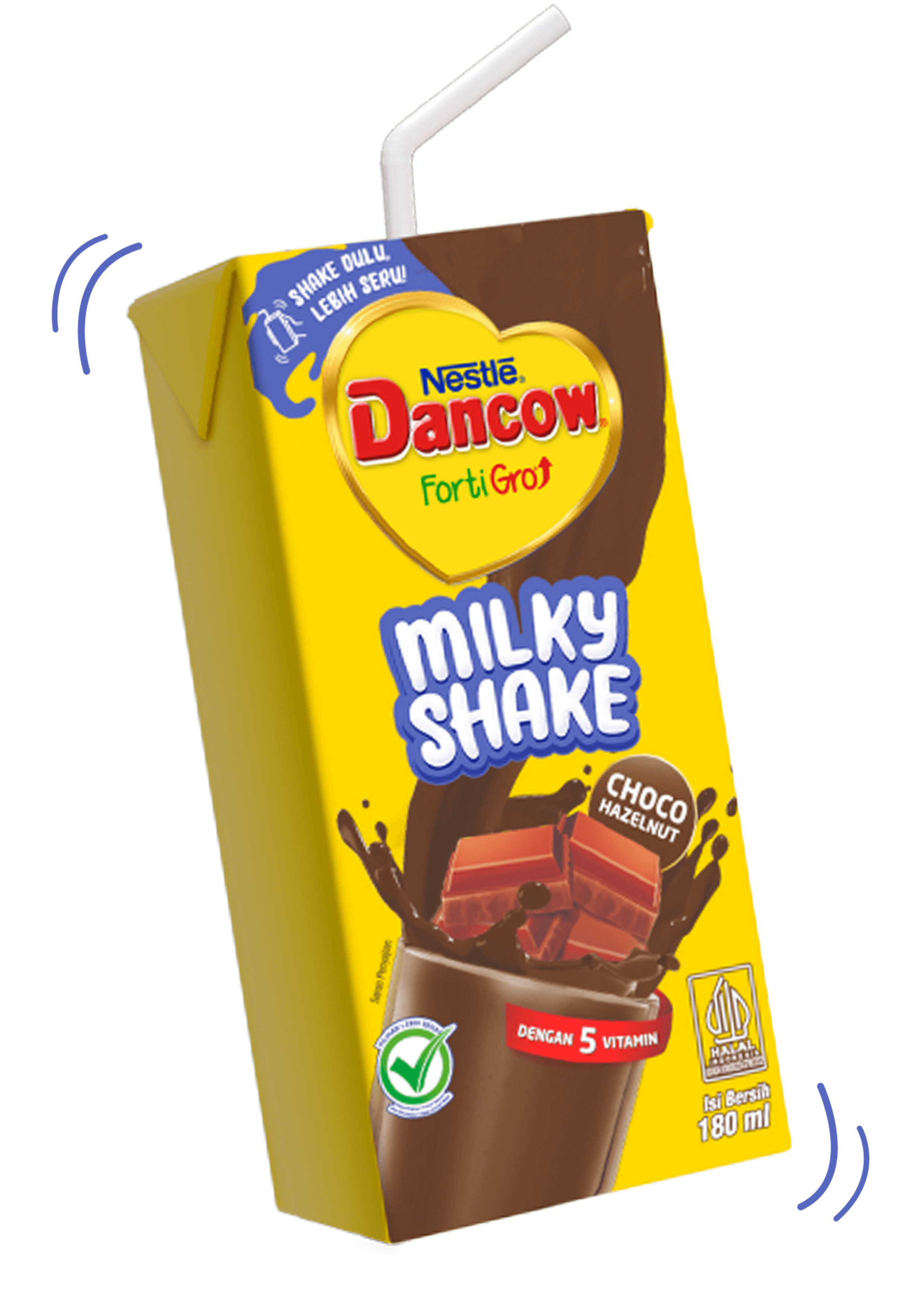 DANCOW FortiGro Milkyshake Choco Hazelnut